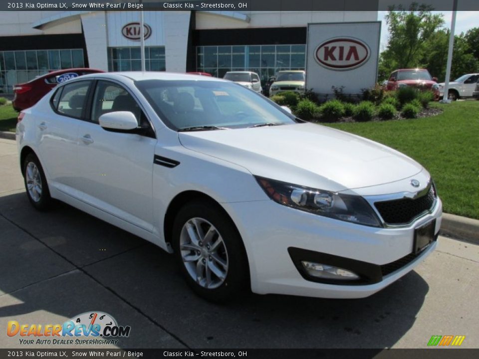 2013 Kia Optima LX Snow White Pearl / Beige Photo #1