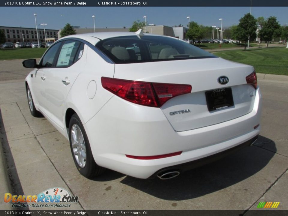 2013 Kia Optima LX Snow White Pearl / Beige Photo #2