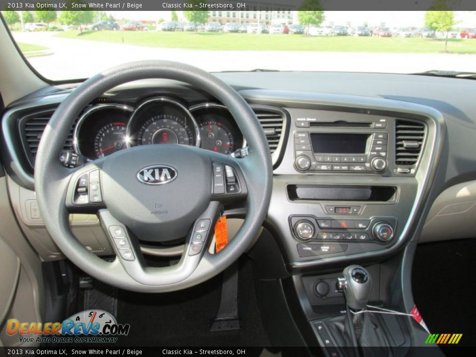2013 Kia Optima LX Snow White Pearl / Beige Photo #3