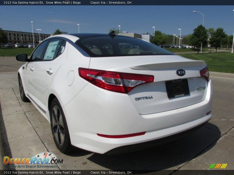 2013 Kia Optima Hybrid EX Snow White Pearl / Beige Photo #2
