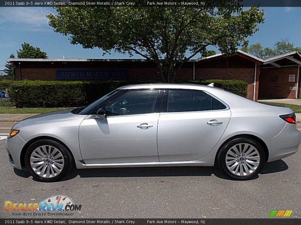 Diamond Silver Metallic 2011 Saab 9-5 Aero XWD Sedan Photo #2