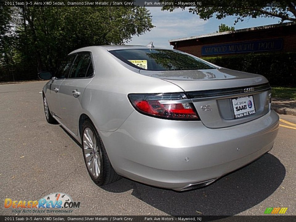 2011 Saab 9-5 Aero XWD Sedan Diamond Silver Metallic / Shark Grey Photo #3