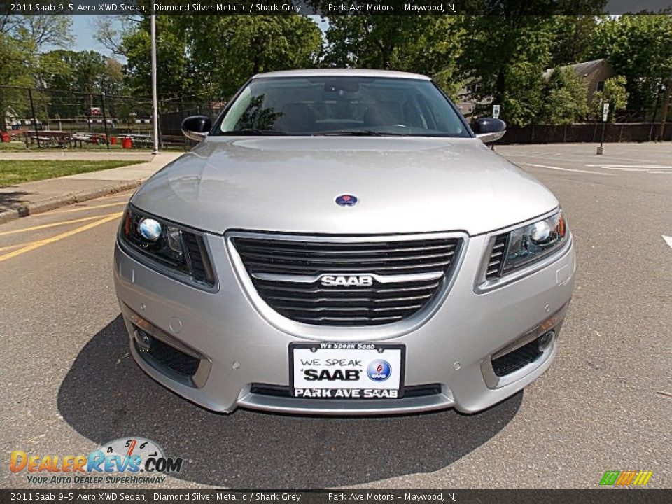 2011 Saab 9-5 Aero XWD Sedan Diamond Silver Metallic / Shark Grey Photo #8