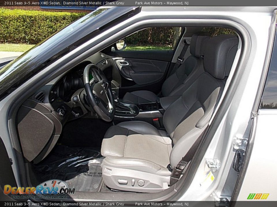 2011 Saab 9-5 Aero XWD Sedan Diamond Silver Metallic / Shark Grey Photo #11