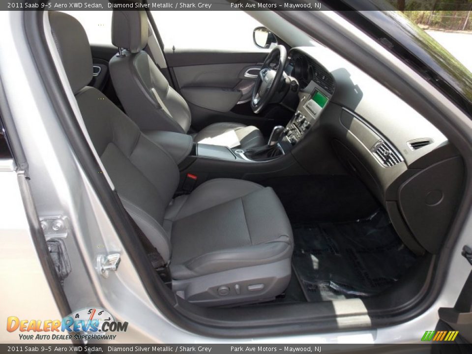 2011 Saab 9-5 Aero XWD Sedan Diamond Silver Metallic / Shark Grey Photo #19