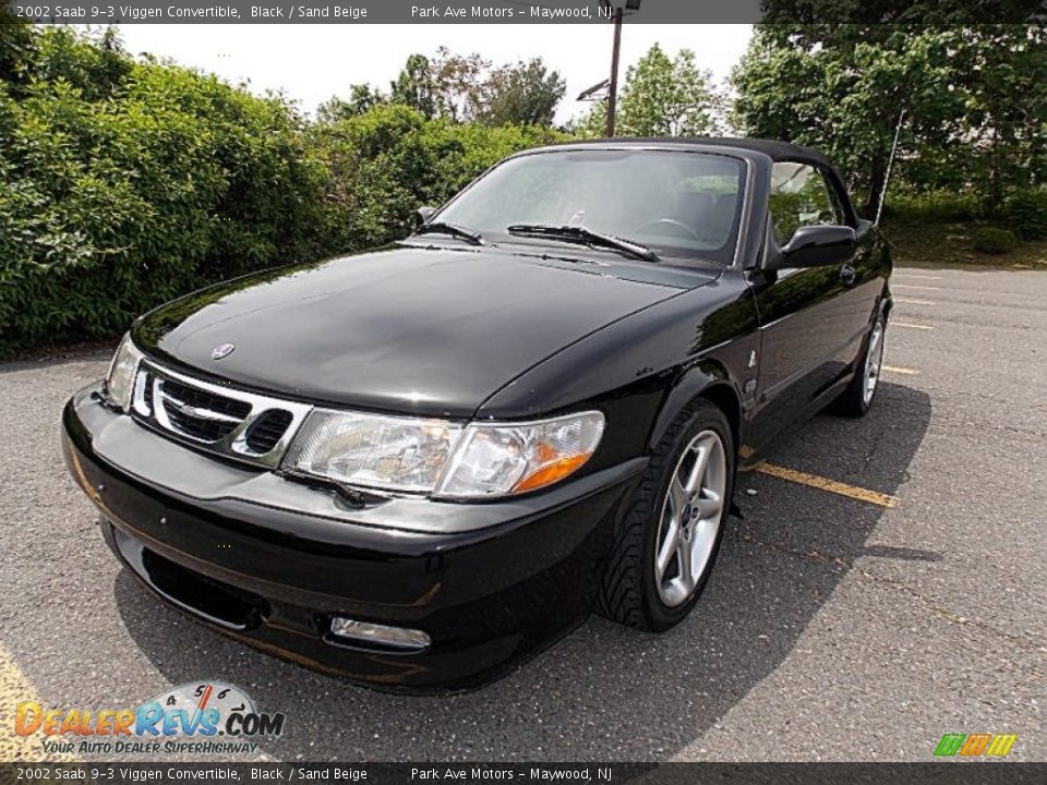 2002 Saab 9-3 Viggen Convertible Black / Sand Beige Photo #1