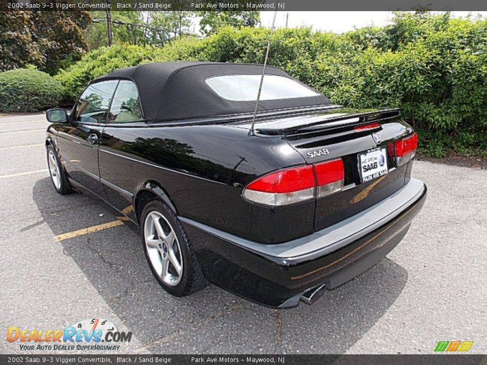 2002 Saab 9-3 Viggen Convertible Black / Sand Beige Photo #3