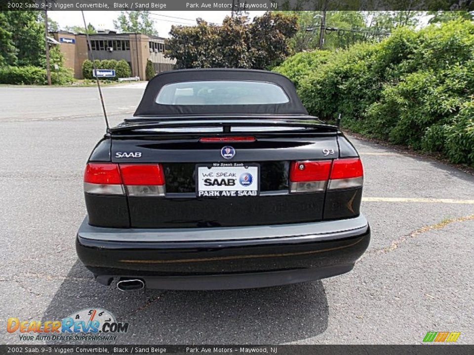 2002 Saab 9-3 Viggen Convertible Black / Sand Beige Photo #4