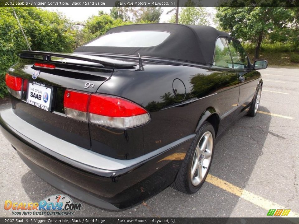 2002 Saab 9-3 Viggen Convertible Black / Sand Beige Photo #5