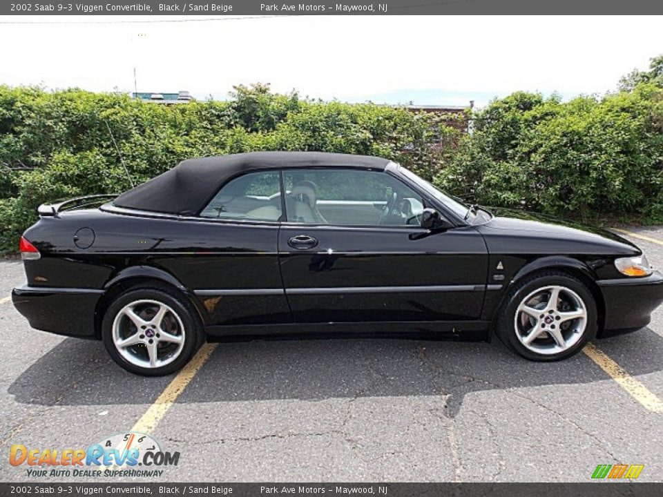 2002 Saab 9-3 Viggen Convertible Black / Sand Beige Photo #6