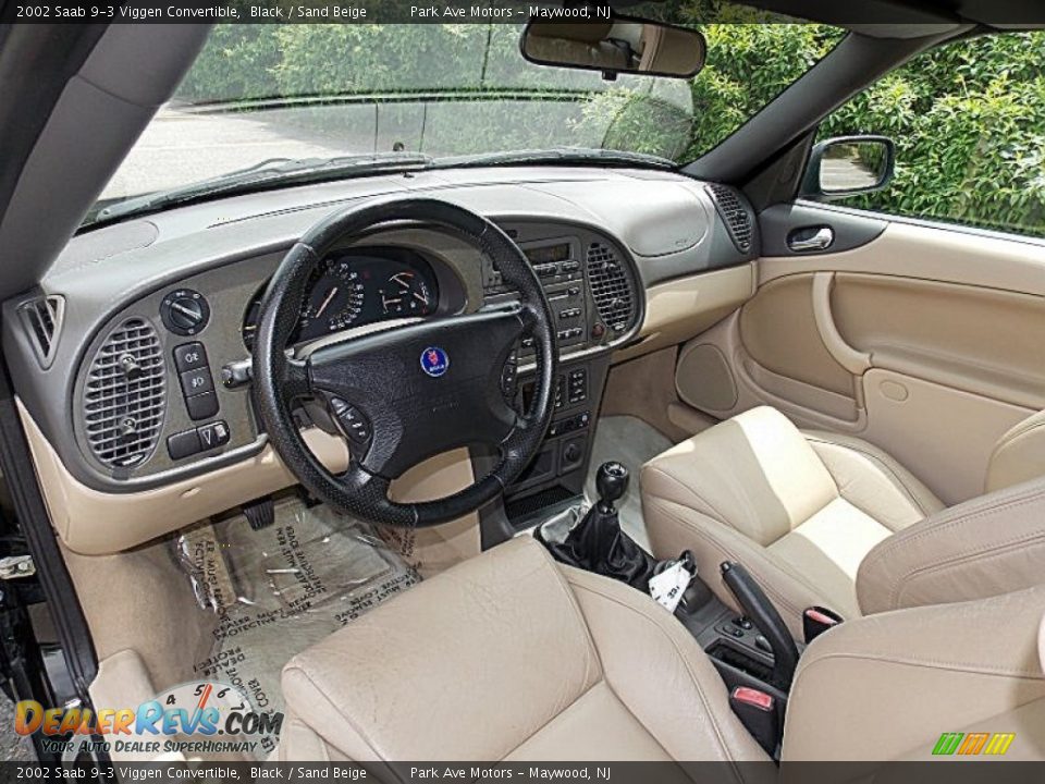 Sand Beige Interior - 2002 Saab 9-3 Viggen Convertible Photo #13