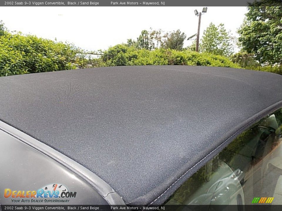 2002 Saab 9-3 Viggen Convertible Black / Sand Beige Photo #15