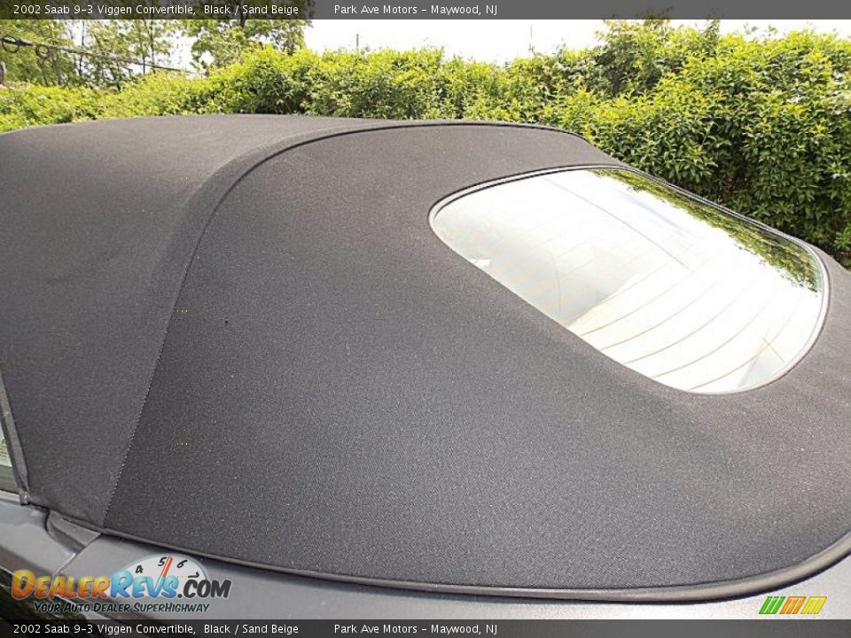 2002 Saab 9-3 Viggen Convertible Black / Sand Beige Photo #16