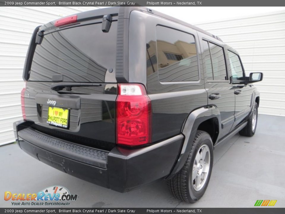 2009 Jeep Commander Sport Brilliant Black Crystal Pearl / Dark Slate Gray Photo #4