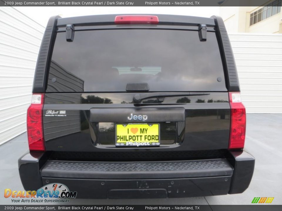 2009 Jeep Commander Sport Brilliant Black Crystal Pearl / Dark Slate Gray Photo #5