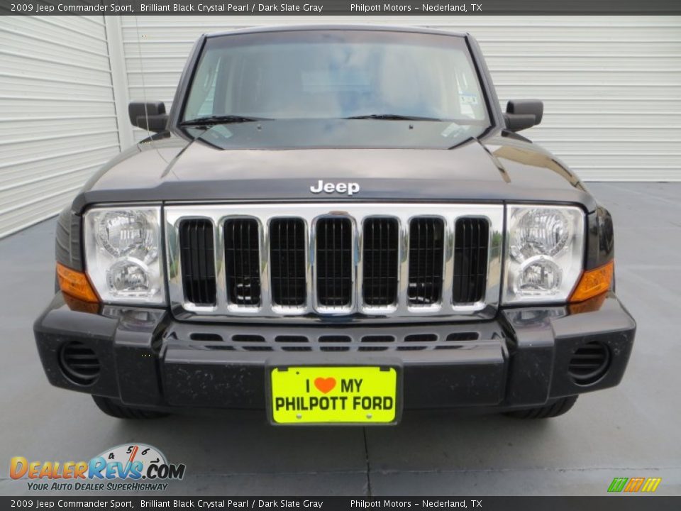 2009 Jeep Commander Sport Brilliant Black Crystal Pearl / Dark Slate Gray Photo #8