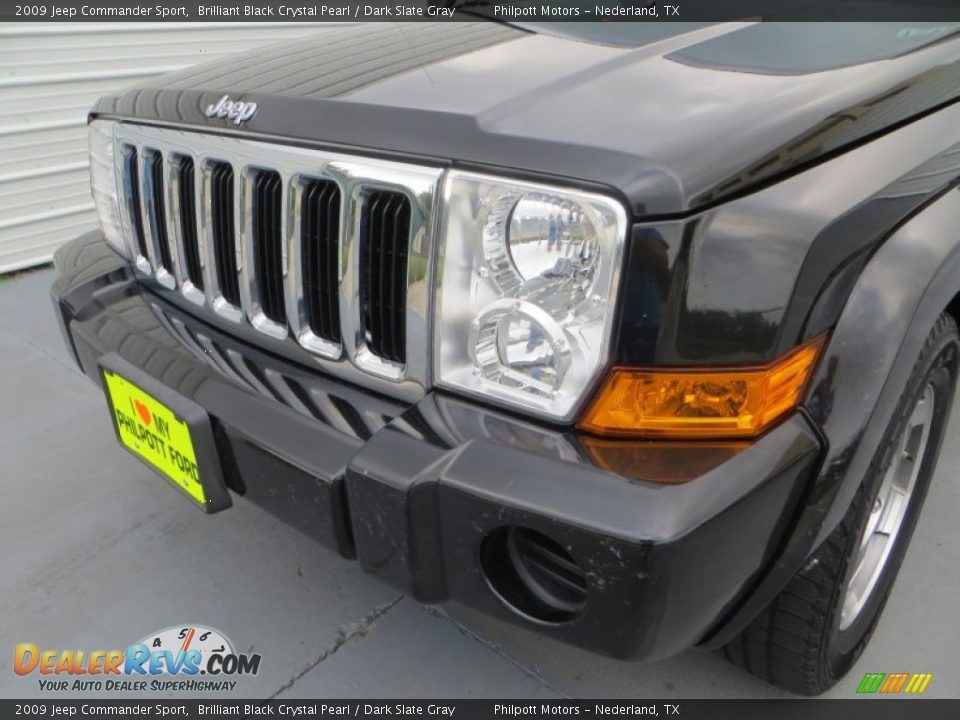 2009 Jeep Commander Sport Brilliant Black Crystal Pearl / Dark Slate Gray Photo #11