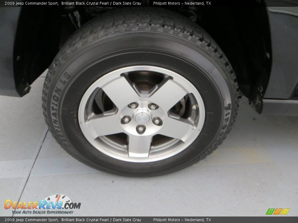 2009 Jeep Commander Sport Brilliant Black Crystal Pearl / Dark Slate Gray Photo #14