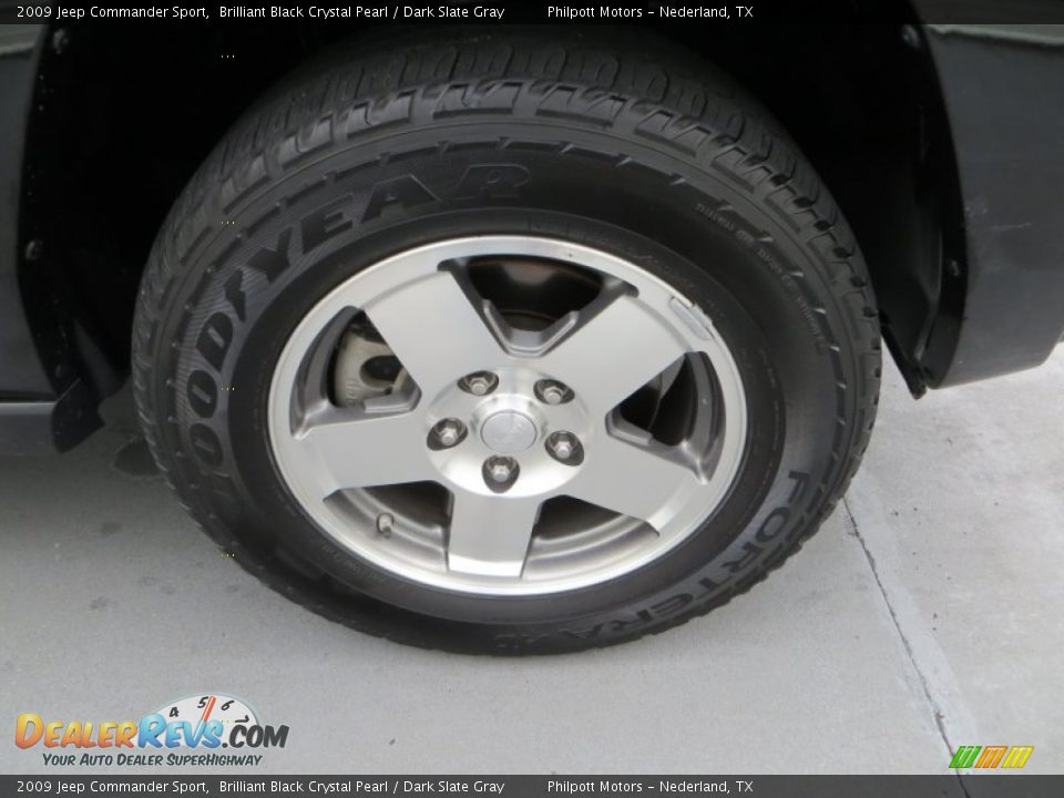 2009 Jeep Commander Sport Brilliant Black Crystal Pearl / Dark Slate Gray Photo #15