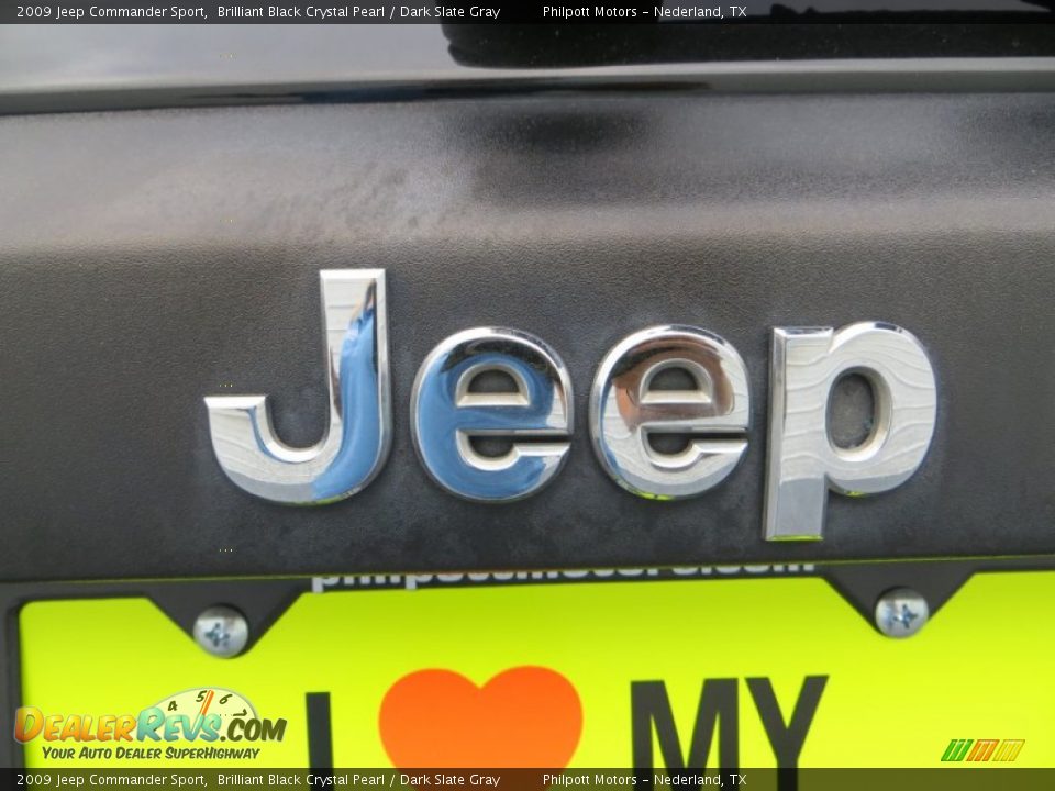 2009 Jeep Commander Sport Brilliant Black Crystal Pearl / Dark Slate Gray Photo #22