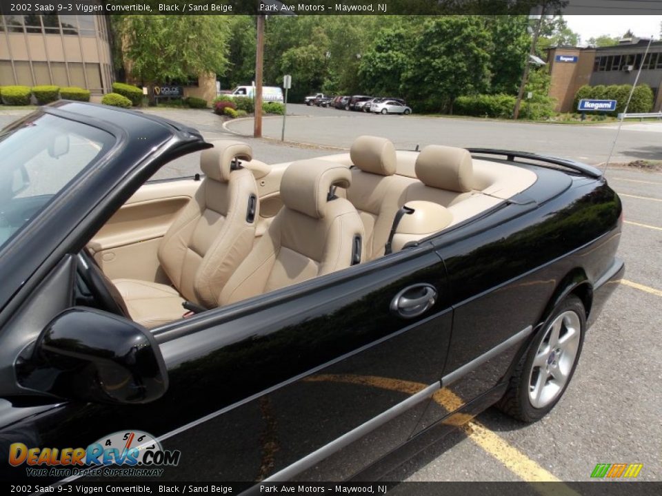 2002 Saab 9-3 Viggen Convertible Black / Sand Beige Photo #31