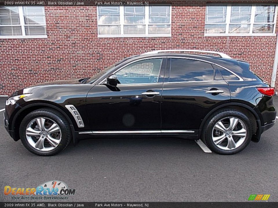 2009 Infiniti FX 35 AWD Black Obsidian / Java Photo #2