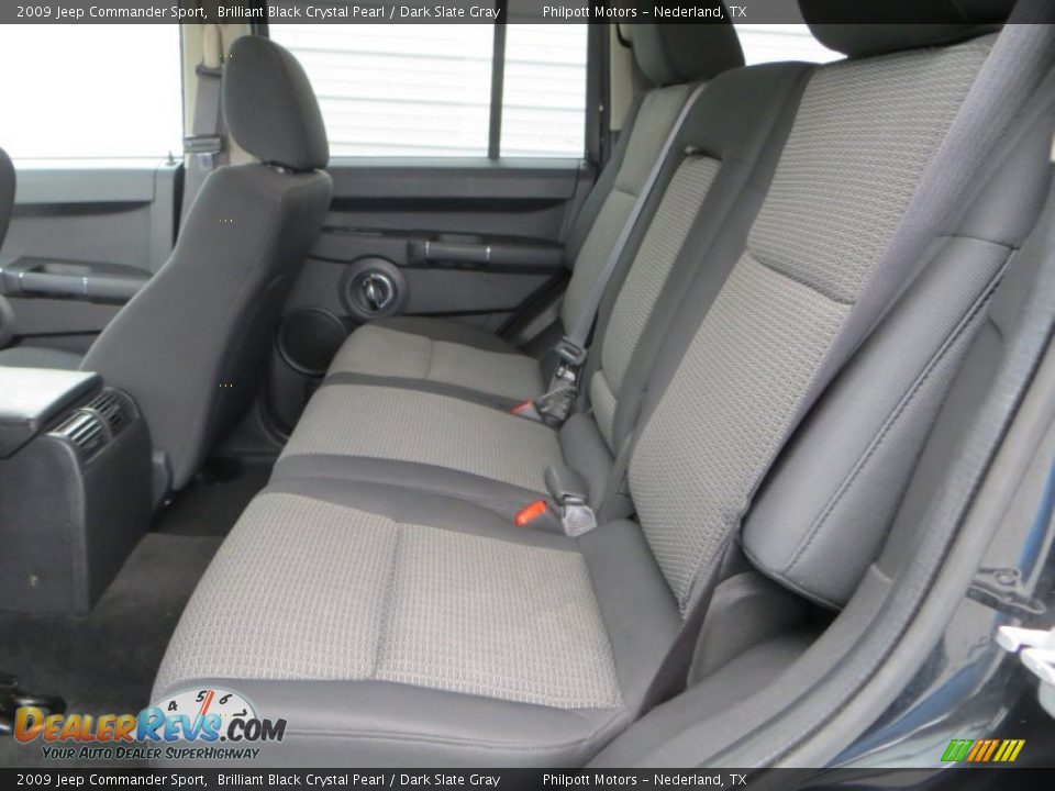 2009 Jeep Commander Sport Brilliant Black Crystal Pearl / Dark Slate Gray Photo #33