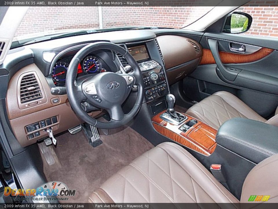 2009 Infiniti FX 35 AWD Black Obsidian / Java Photo #12
