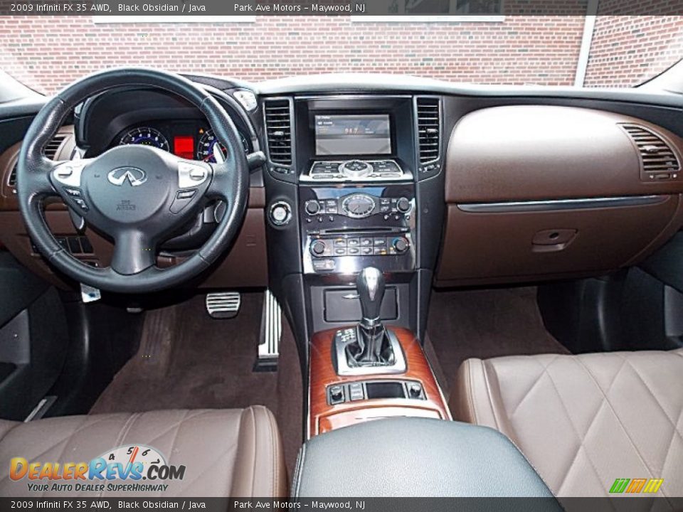 2009 Infiniti FX 35 AWD Black Obsidian / Java Photo #13