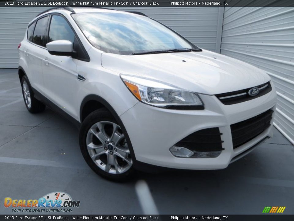2013 Ford Escape SE 1.6L EcoBoost White Platinum Metallic Tri-Coat / Charcoal Black Photo #1