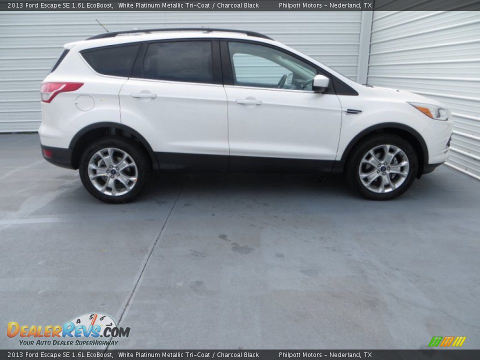 2013 Ford Escape SE 1.6L EcoBoost White Platinum Metallic Tri-Coat / Charcoal Black Photo #3