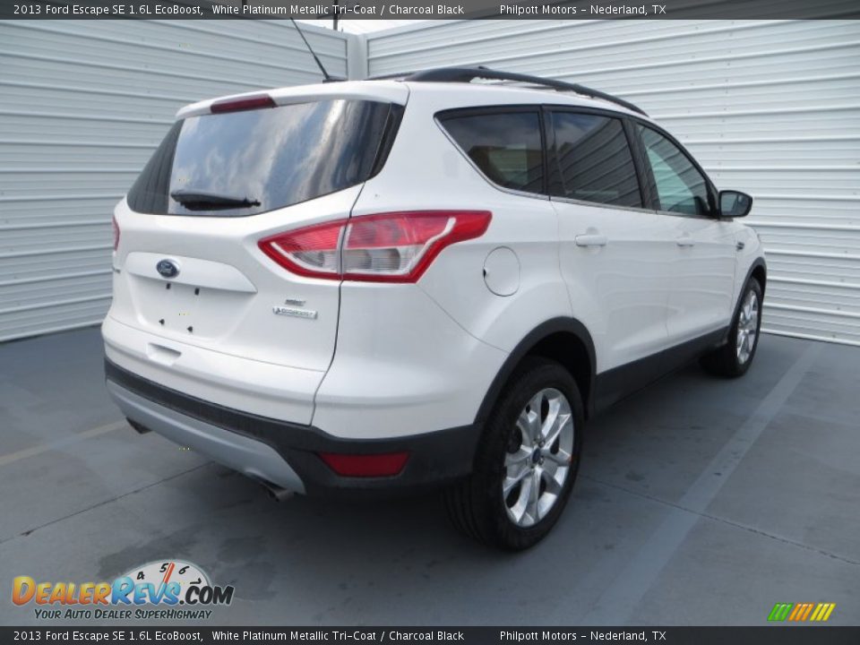 2013 Ford Escape SE 1.6L EcoBoost White Platinum Metallic Tri-Coat / Charcoal Black Photo #4