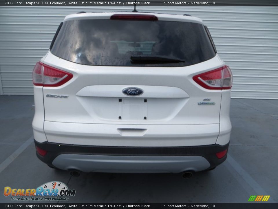 2013 Ford Escape SE 1.6L EcoBoost White Platinum Metallic Tri-Coat / Charcoal Black Photo #5