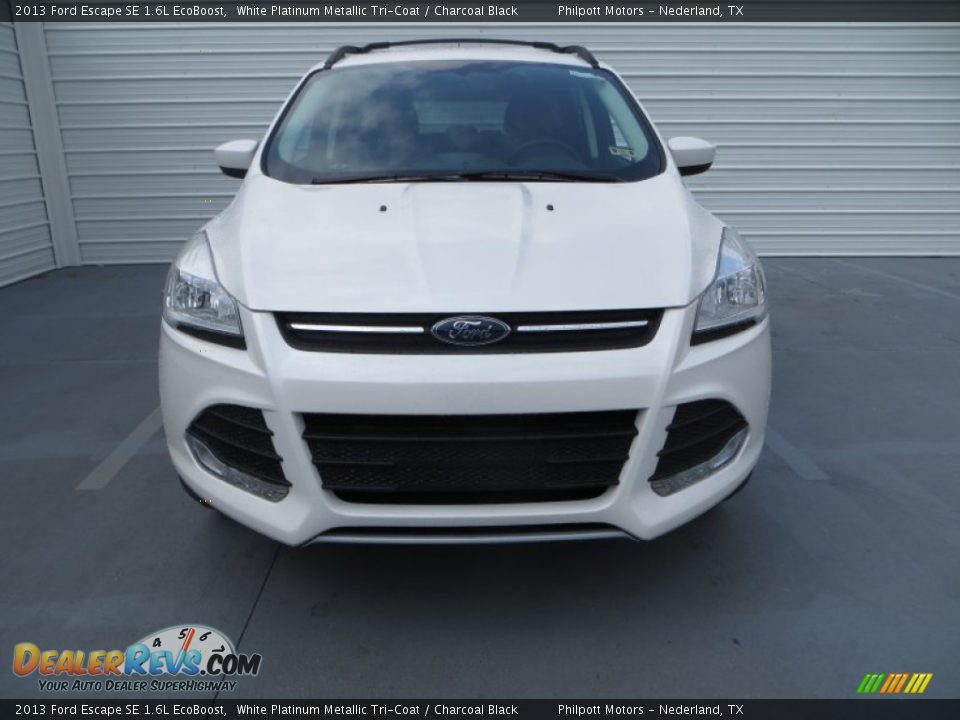 2013 Ford Escape SE 1.6L EcoBoost White Platinum Metallic Tri-Coat / Charcoal Black Photo #10