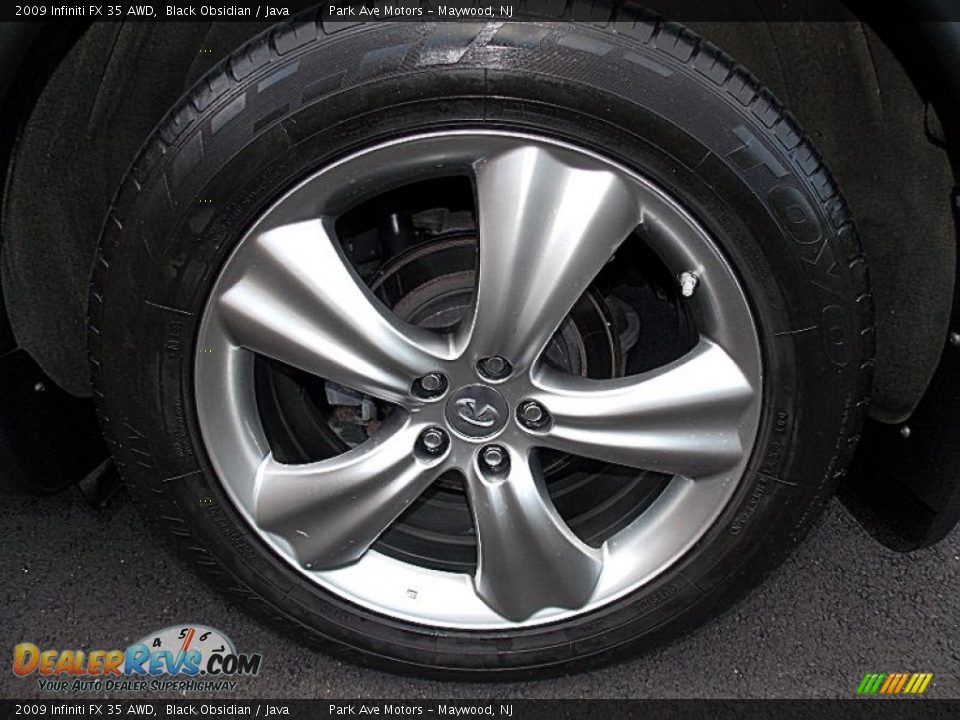 2009 Infiniti FX 35 AWD Black Obsidian / Java Photo #25