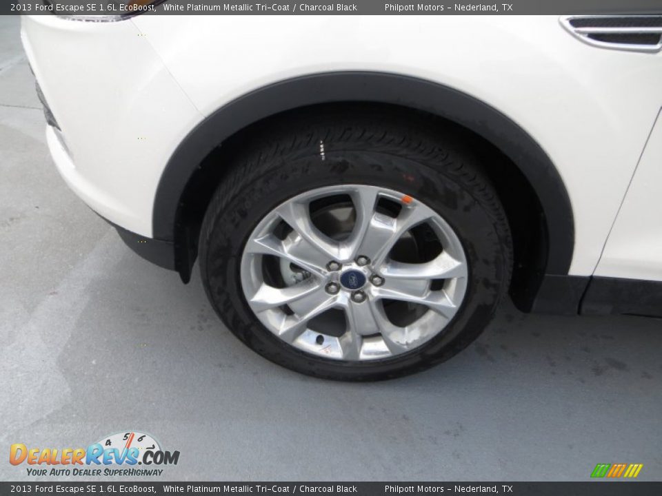 2013 Ford Escape SE 1.6L EcoBoost White Platinum Metallic Tri-Coat / Charcoal Black Photo #13