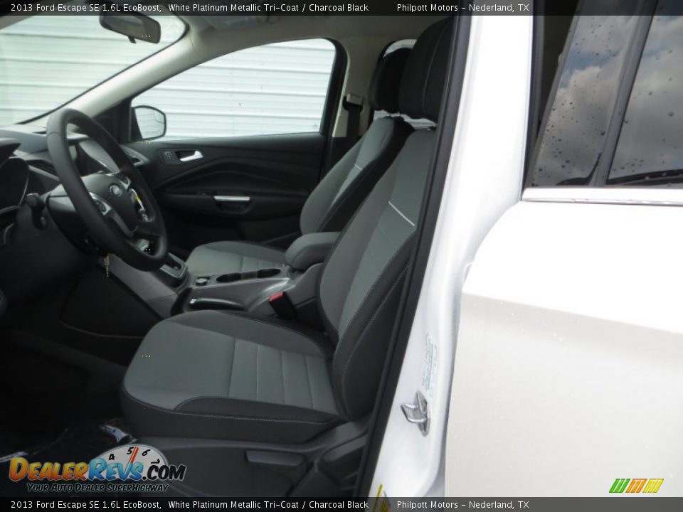 2013 Ford Escape SE 1.6L EcoBoost White Platinum Metallic Tri-Coat / Charcoal Black Photo #23