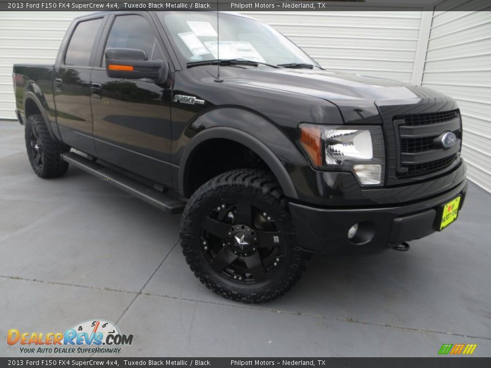 2013 Ford F150 FX4 SuperCrew 4x4 Tuxedo Black Metallic / Black Photo #1