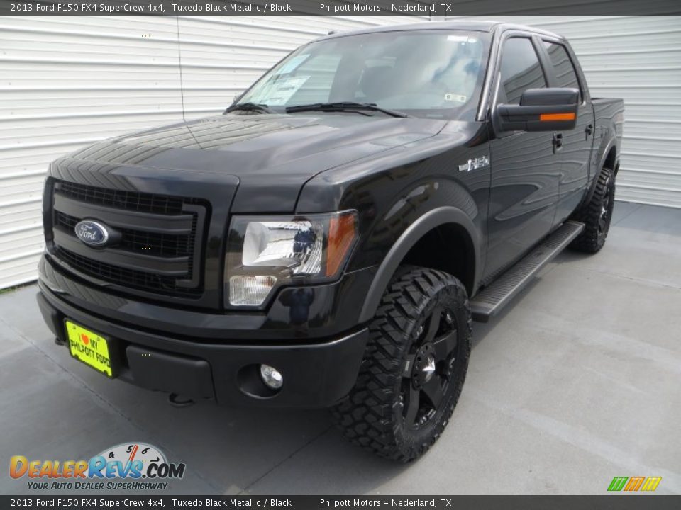 2013 Ford F150 FX4 SuperCrew 4x4 Tuxedo Black Metallic / Black Photo #7