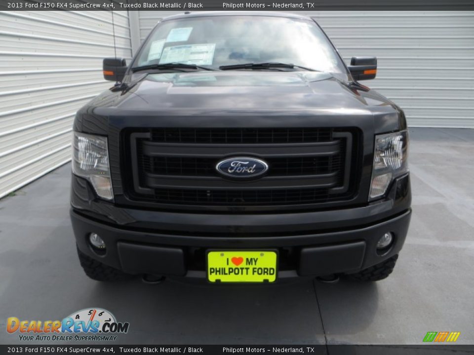 2013 Ford F150 FX4 SuperCrew 4x4 Tuxedo Black Metallic / Black Photo #8