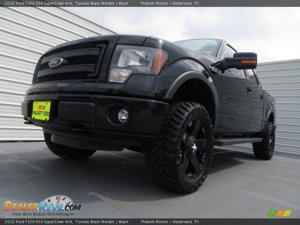 2013 Ford F150 FX4 SuperCrew 4x4 Tuxedo Black Metallic / Black Photo #11
