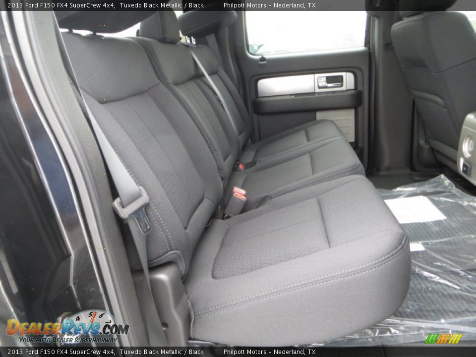 2013 Ford F150 FX4 SuperCrew 4x4 Tuxedo Black Metallic / Black Photo #24