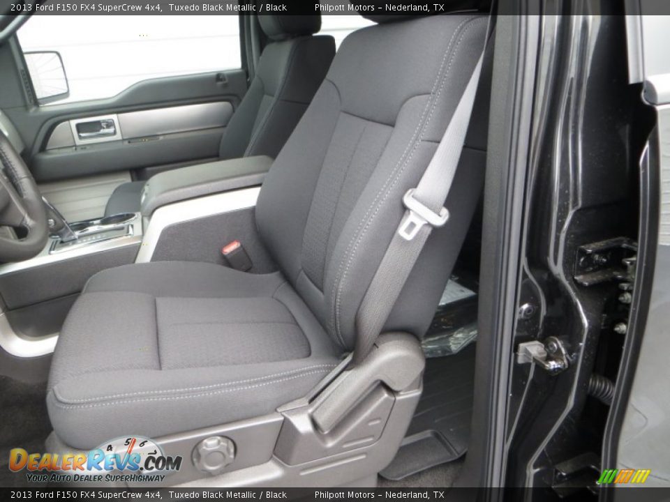 2013 Ford F150 FX4 SuperCrew 4x4 Tuxedo Black Metallic / Black Photo #26