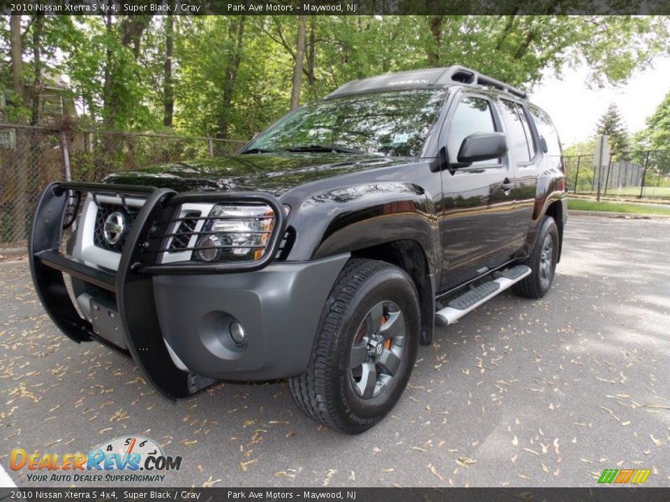 2010 Nissan Xterra S 4x4 Super Black / Gray Photo #1