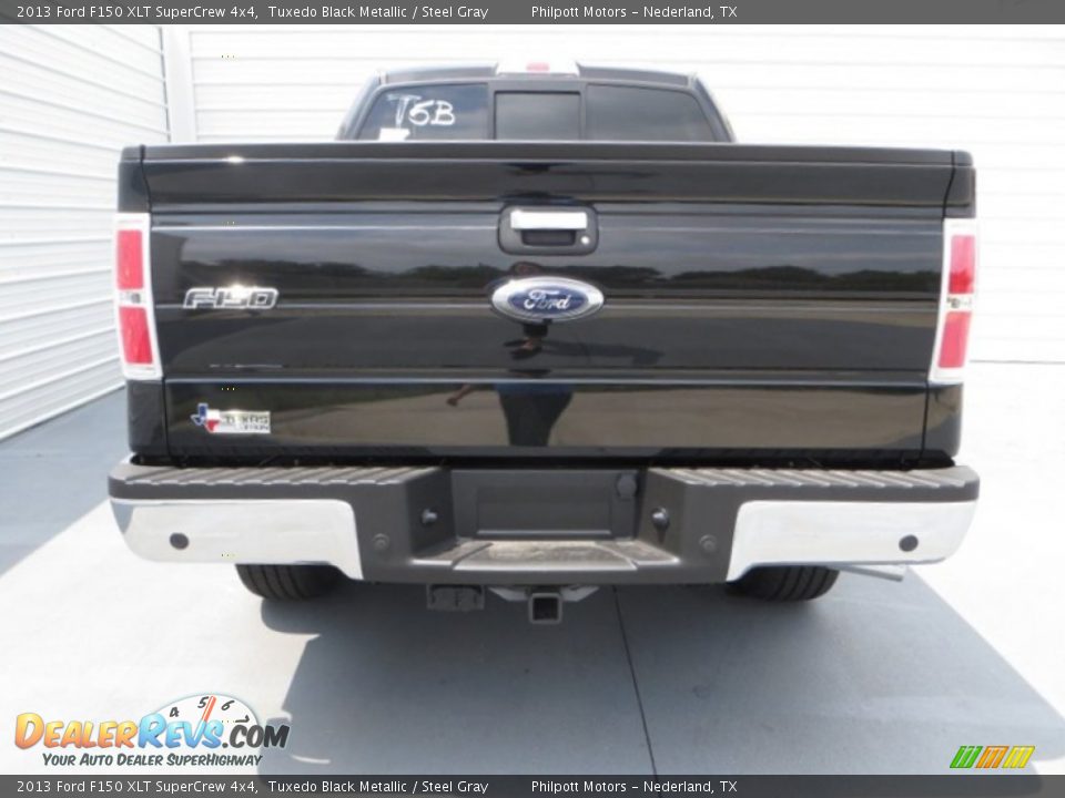 2013 Ford F150 XLT SuperCrew 4x4 Tuxedo Black Metallic / Steel Gray Photo #5
