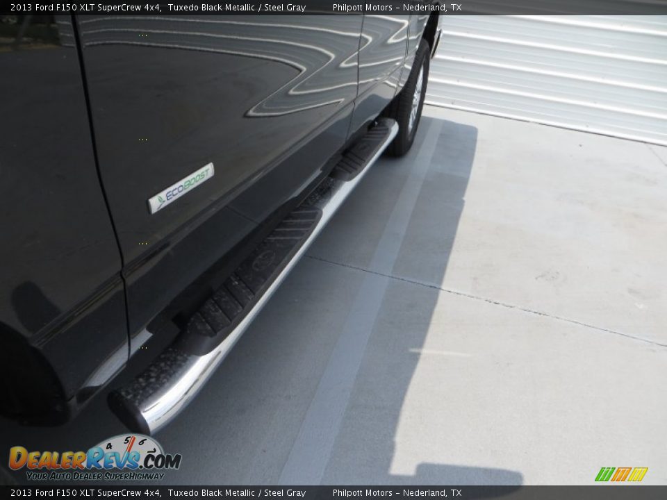 2013 Ford F150 XLT SuperCrew 4x4 Tuxedo Black Metallic / Steel Gray Photo #16