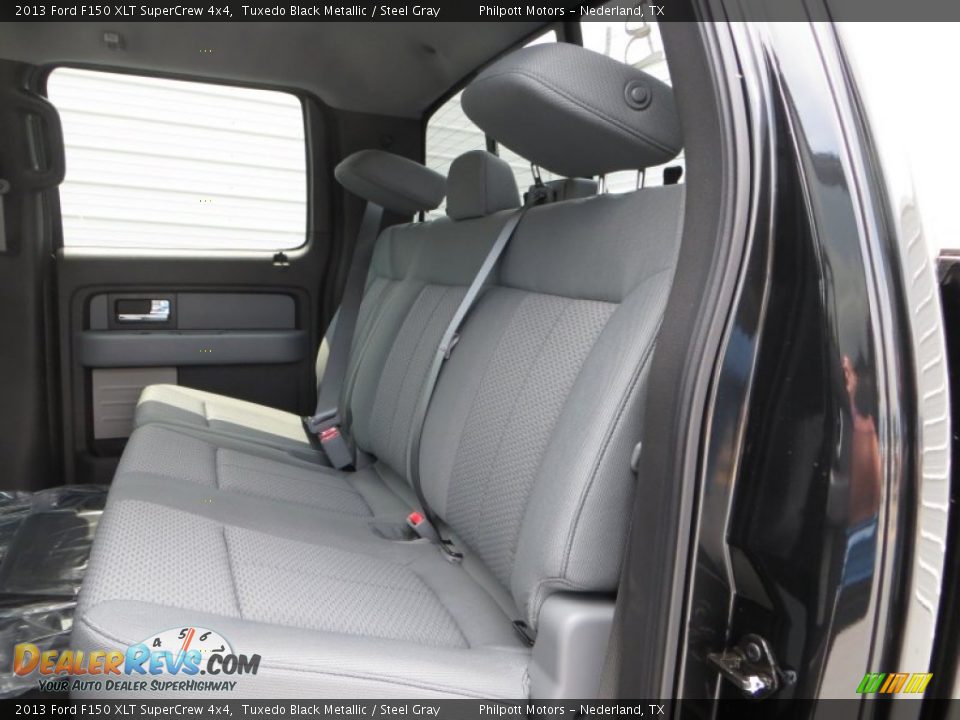 2013 Ford F150 XLT SuperCrew 4x4 Tuxedo Black Metallic / Steel Gray Photo #23