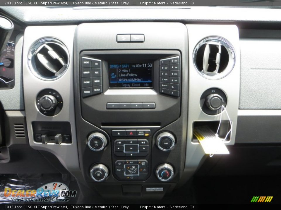 2013 Ford F150 XLT SuperCrew 4x4 Tuxedo Black Metallic / Steel Gray Photo #28