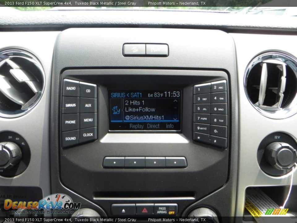 2013 Ford F150 XLT SuperCrew 4x4 Tuxedo Black Metallic / Steel Gray Photo #29
