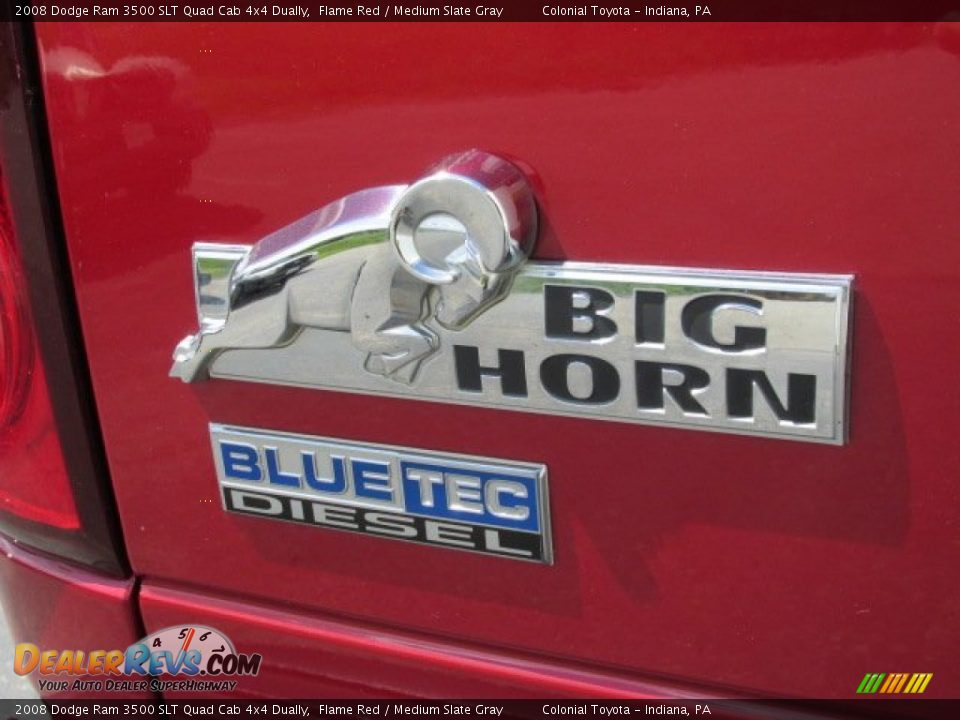 2008 Dodge Ram 3500 SLT Quad Cab 4x4 Dually Flame Red / Medium Slate Gray Photo #7